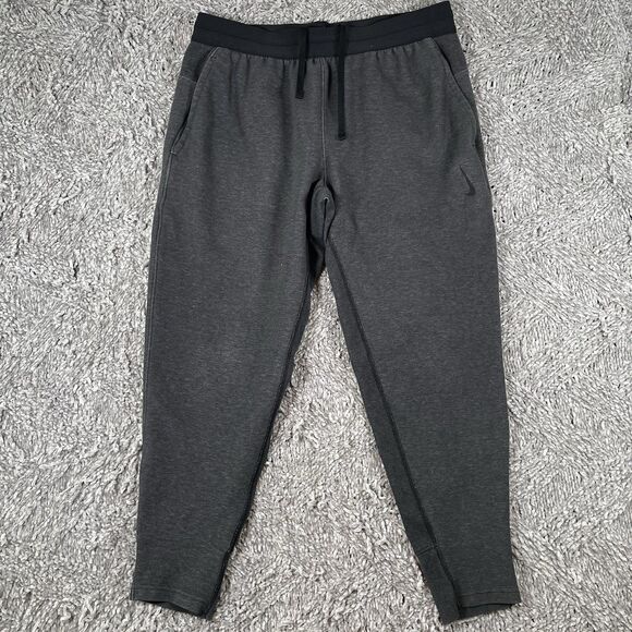 Nike Dri-Fit Yoga Joggers Men's Large Gray Activewear Tapered Athletic Training - Picture 1 of 8